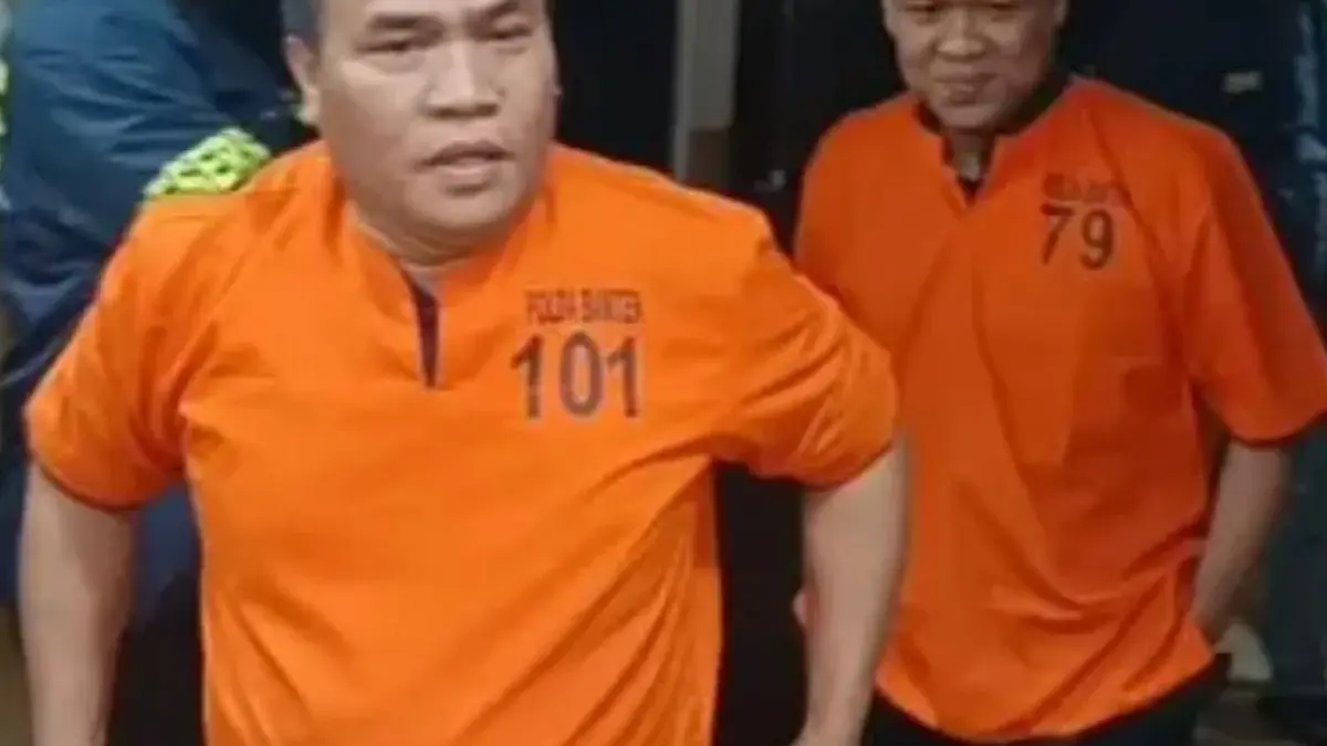 Ketiga tersangka tersebut yakni Ketua Kadin Kota Cilegon Muhammad Salim ditahan. (IST)