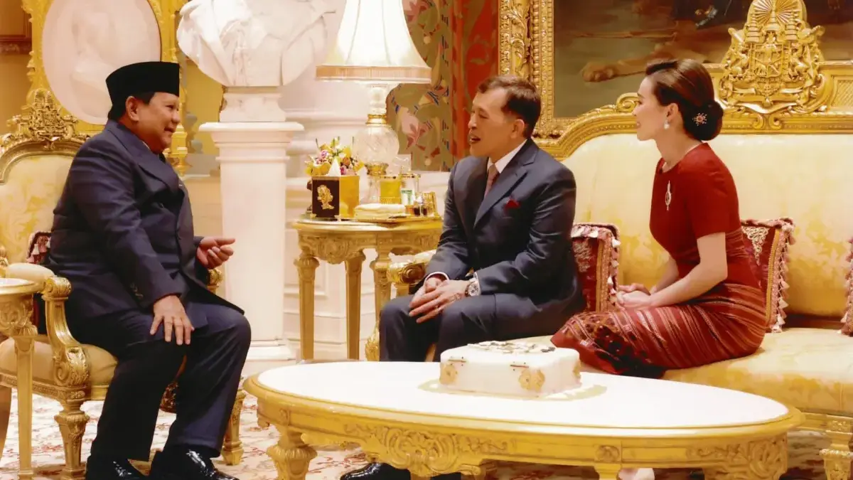 Momen pertemuan Presiden RI Prabowo Subianto dengan Raja Thailand Vajiralongkorn dan Ratu Thailand Suthida Baj