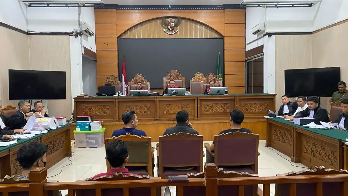 Sidang pemeriksaan saksi kasus situs judi online (judol) pegawai Kementerian Komunikasi dan Digital (Komdigi)