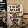 Replika tengkorak korban kejahatan HAM yang terjadi pada masa pemerintahan Soeharto