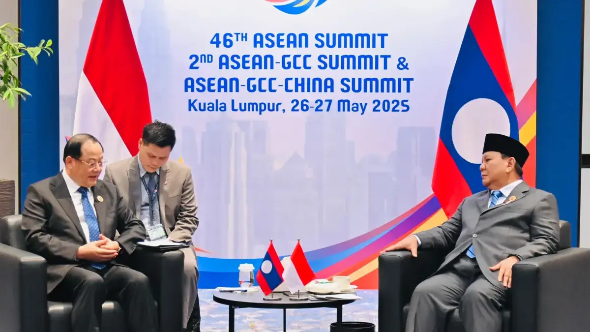Pertemuan bilateral Presiden RI Prabowo Subianto dengan PM Laos, Sonexay Siphandone di Malaysia, Senin (26/5/2