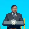 Presiden Prabowo Subianto dalam acara Indonesia-China Business Reception 2025 di Jakarta, Sabtu (24/5/2025) ma