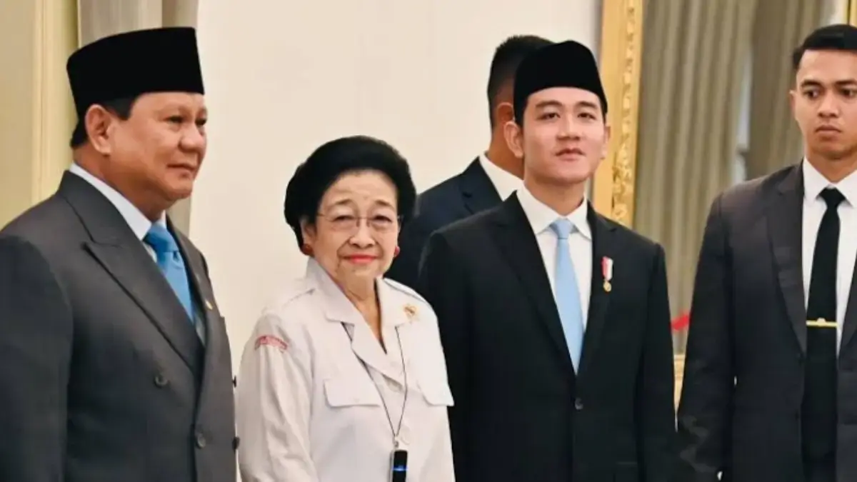 Kebersamaan Presiden Prabowo Subianto, Wakil Presiden Gibran Rakabuming Raka dan Presiden ke-5 RI Megawati Soe