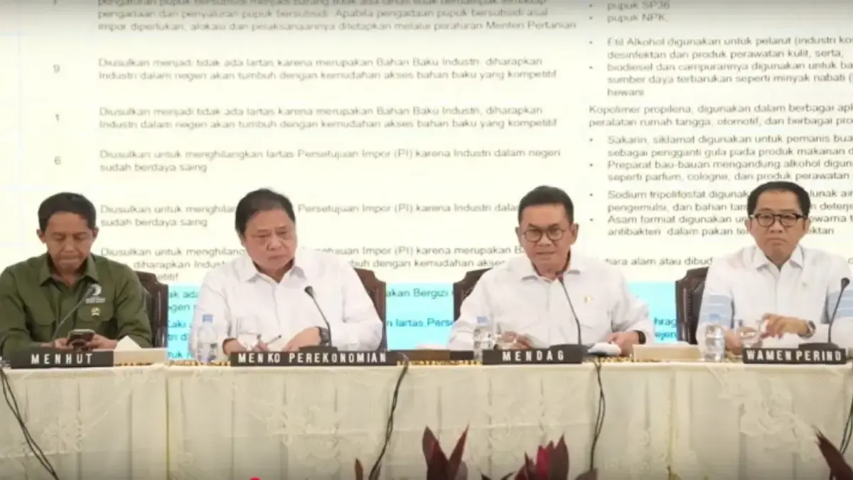 Konferensi pers Deregulasi Kebijakan Impor dan Kemudahan Berusaha pada Senin 30 Juni 2025/Youtube Kemendag
