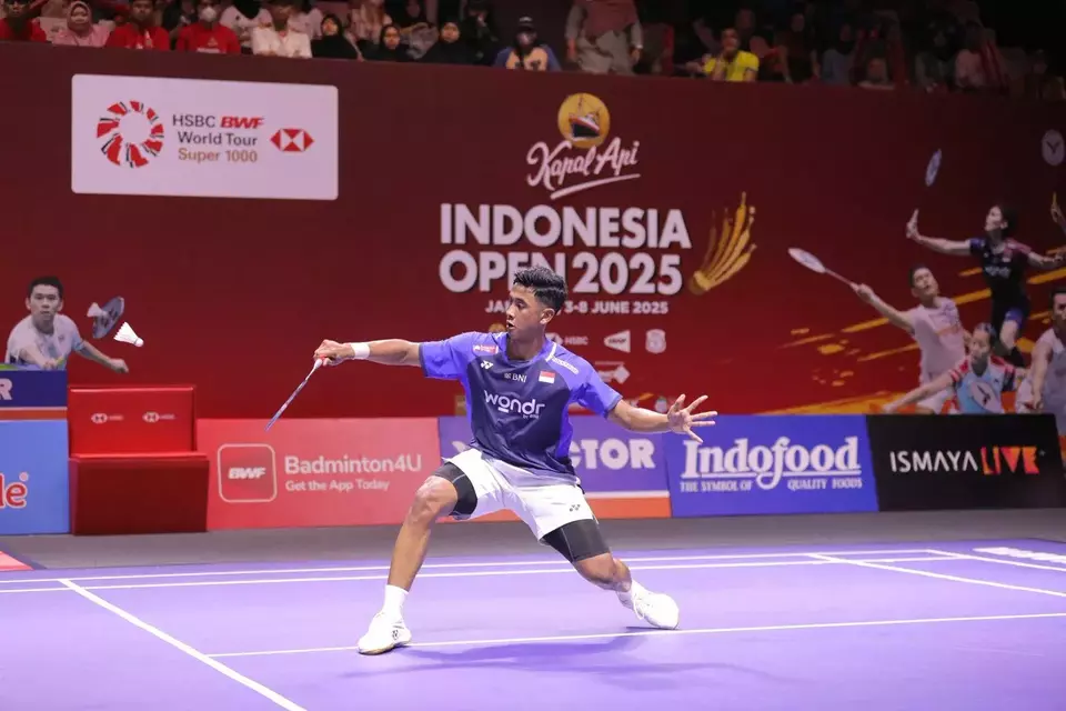 Tunggal putra Indonesia Alwi Farhan. (PP PBSI/PP PBSI)