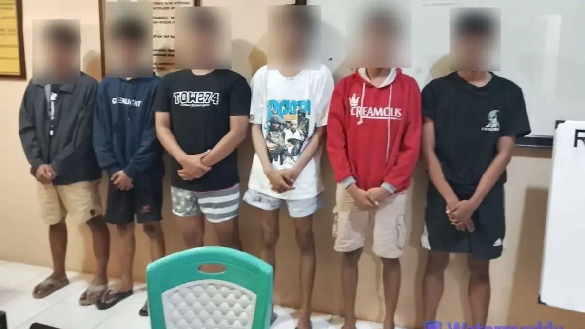 Polres Cirebon menangkap sembilan anggota geng motor yang mayoritas anak-anak di bawah umur, Jumat (6/6/2025)