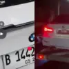 Nopol BMW milik Christiano Tarigan sempat ditukar dari F ke B saat di Polsek. Pelaku sudah ditangkap. (ist)