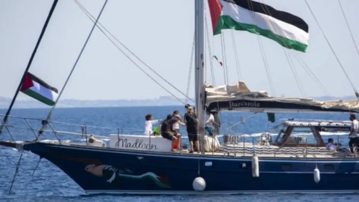 Madleen, kapal bantuan untuk palestina dari aktivisme Greta Thunberg. (X/@ShaykhSulaiman)