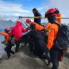 Upaya penyelamatan pendaki perempuan asal Brasil berinisial JDSP yang dilaporkan jatuh saat mendaki Gunung Rin