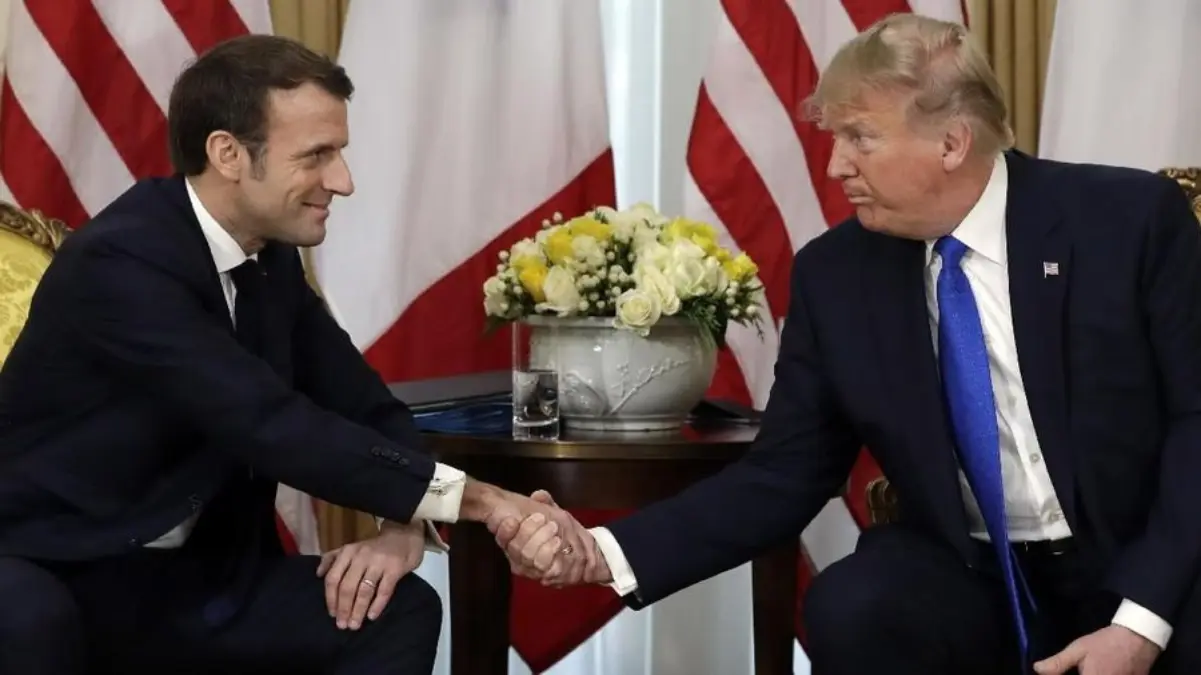 Trump Beri Komentar Tak Terduga Soal Rencana Prancis Akui Negara Palestina Emmanuel Macron bertemu Trump (AP Photo/ Evan Vucci)