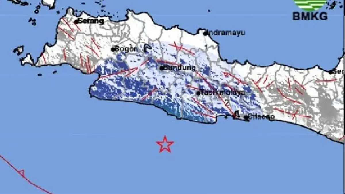 BMKG: 92 Gempa Bumi di Wilayah Jawa Barat Sepanjang Juni 2025, Tergolong Dangkal Gempa berkekuatan M4,8 terdeteksi di Priangan Timur, sekitar 104 meter di barat daya Tasikmalaya, Jawa Barat p