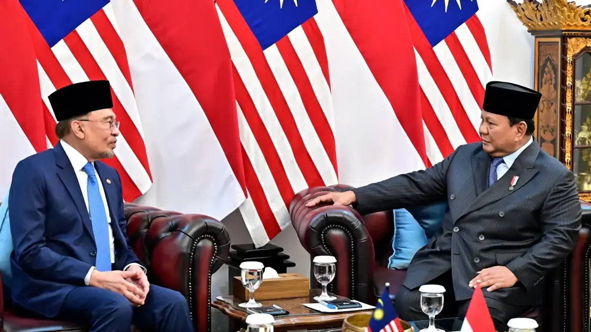 Presiden Republik Indonesia, Prabowo Subianto, menerima kunjungan Perdana Menteri (PM) Malaysia, Dato’ Seri An