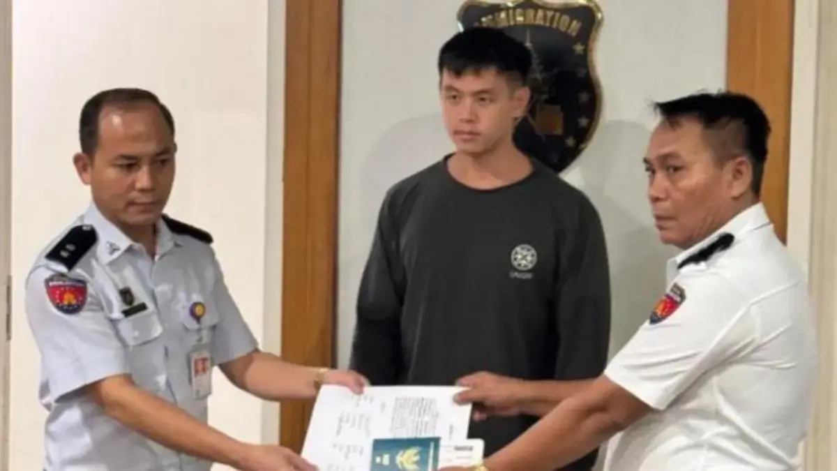 Pembebasan selegram Arnold Putra. (Foto: Kemhan)