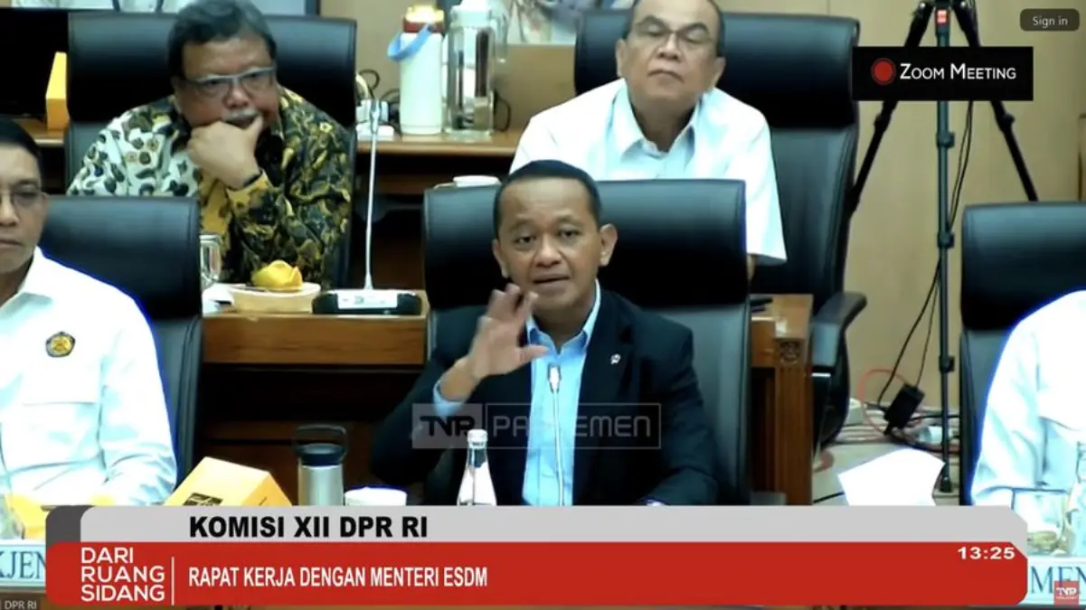 Pagu Anggaran Kementerian ESDM 2026 Rp8,1 Triliun di RAPBN 2026 Disetujui DPR Rapat Kerja Komisi XII DPR RI dengan Menteri ESDM Bahlil Lahadalia di Gedung DPR, Rabu (02/07/2025). (Tangkapa
