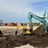 Pembangunan berlanjut di terminal kontainer baru di Pelabuhan Muara di Brunei. Proyek untuk memperluas pelabuh