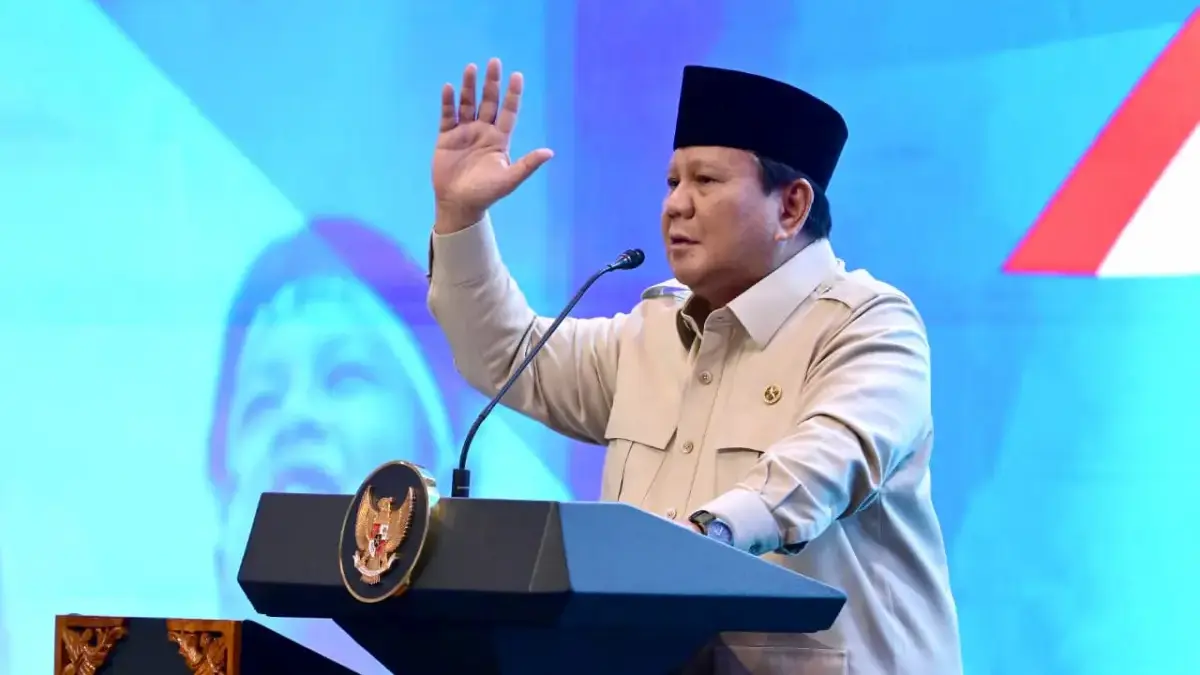 Presiden RI Prabowo Subianto di JI-Expo Kemayoran, Jakarta Pusat, Jumat (22/8/2025). (Foto: BPMI Setpres).