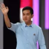 Gibran Rakabuming Raka saat tiba di lokasi Debat Keempat Pilpres 2024 di Jakarta Convent