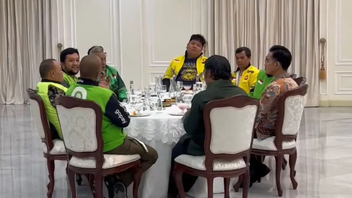Wapres Gibran menemui para ojol di Istana Wapres RI, Jakarta, 31 Agustus 2025. (Dok Istimewa)