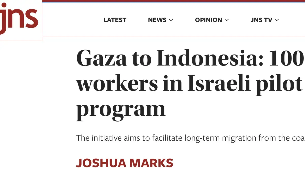 Maret lalu, media Israel melaporkan 100 warga Palestina dari Gaza akan melakukan perjalanan ke Indonesia untuk
