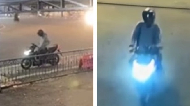 Kolase foto pelaku yang mencoba membakar pos polisi Pingit, Kota Jogja. (Instagram)