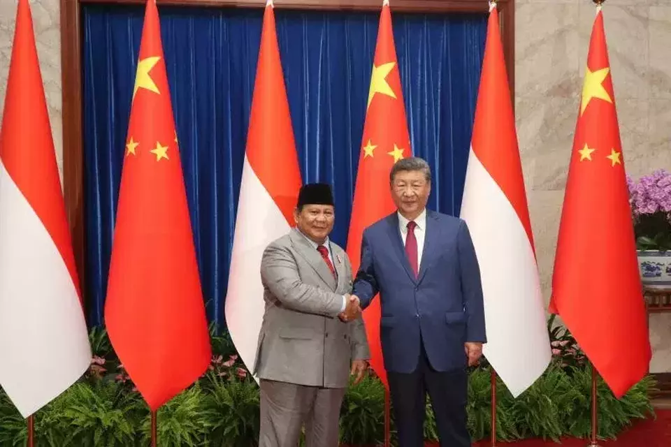 Presiden Prabowo Subianto melakukan pertemuan bilateral dengan Presiden China Xi Jinping diBalai Besar Rakyat