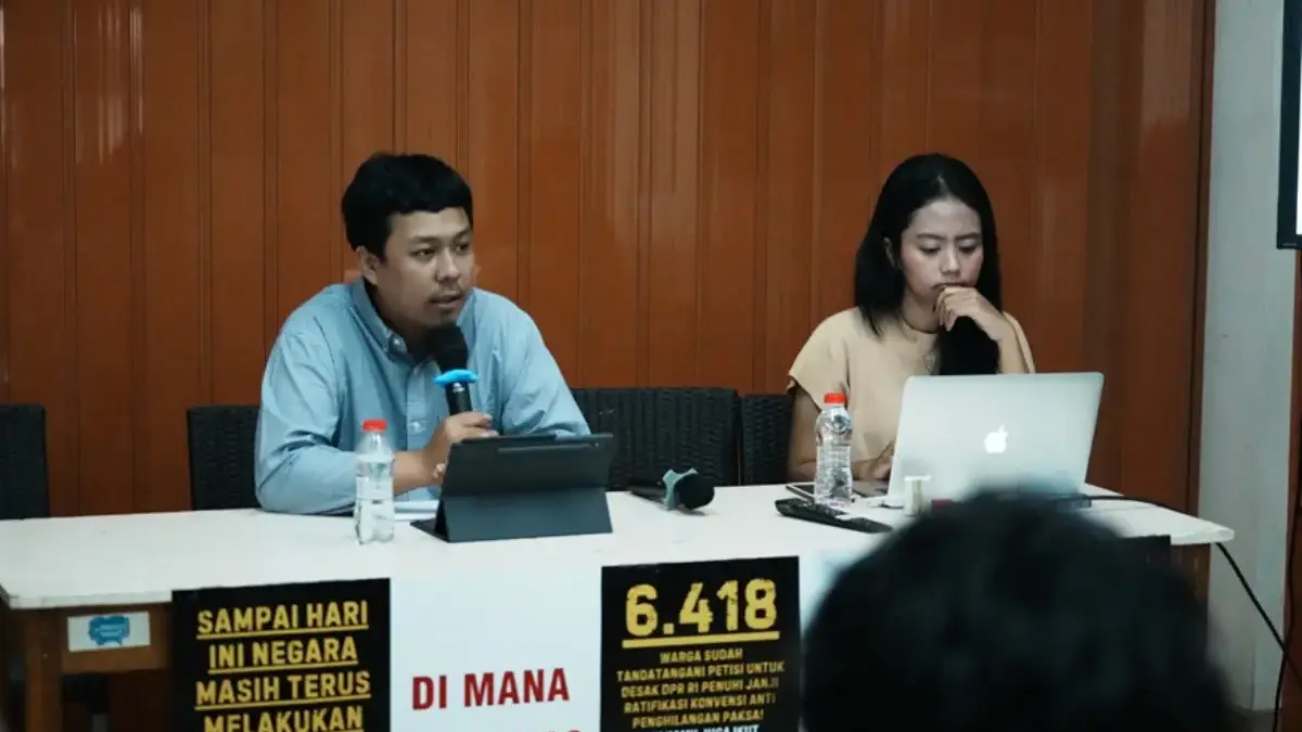 Jumpa pers KontraS terkait laporan orang hilang dan korban tindak kekerasan pada aksi 25-31 Agustus di Kantor
