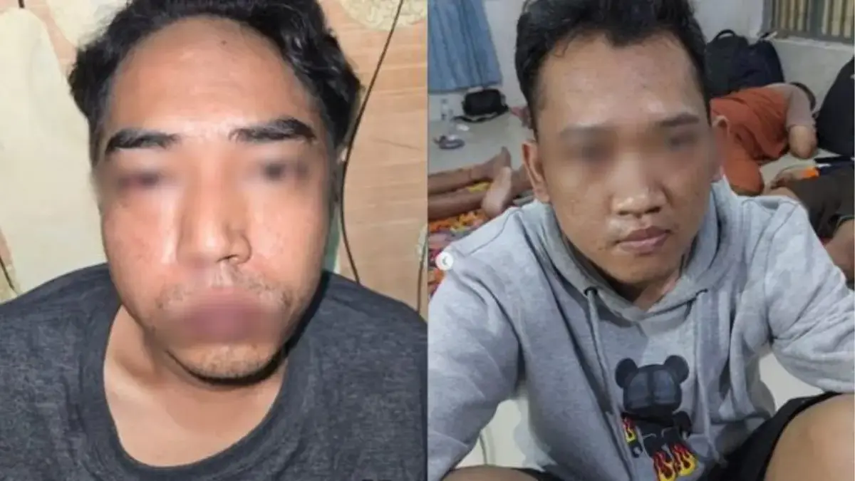 2 Terduga Pelaku Pembunuhan 5 Anggota Keluarga di Indramayu Kebingungan dalam Pelarian Kini Ditangkap S alias I (kanan) dan P (kiri) terduga pelaku pembunuhan satu keluarga di Indramayu ditangkap polisi, Senin (8