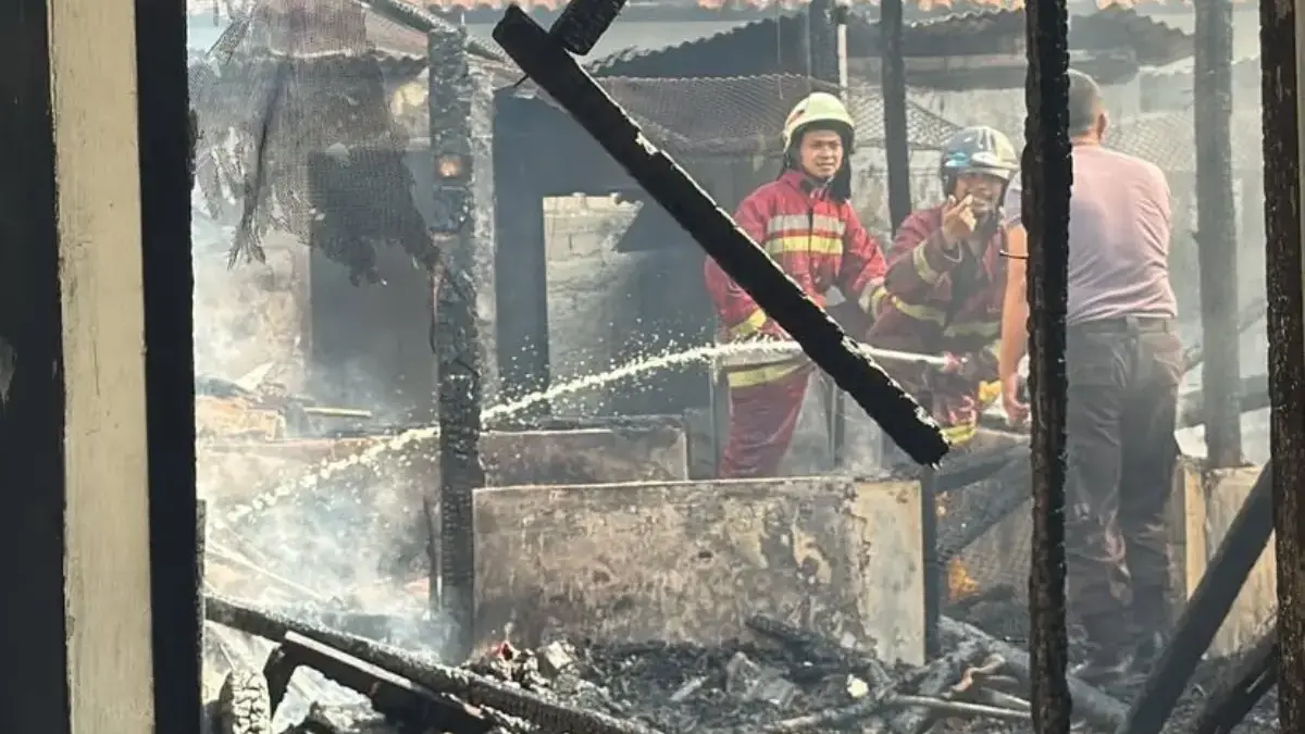 Asrama Polsek Serpong Kebakaran