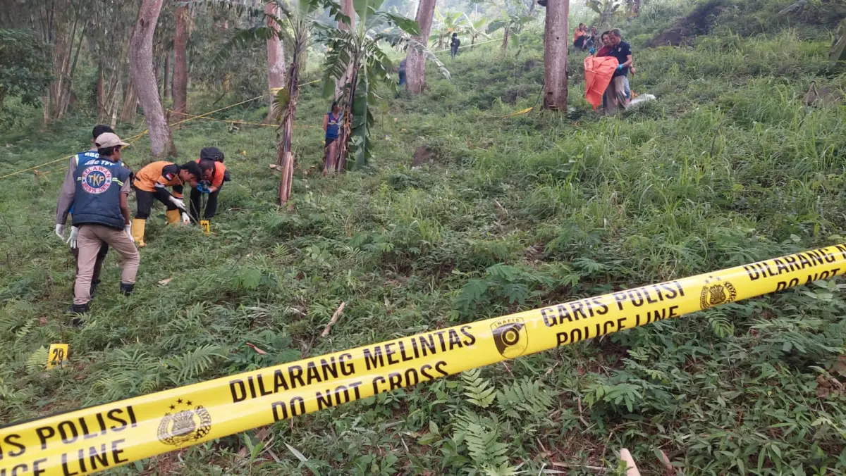 Potongan tubuh manusia diduga korban pembunuhan dan mutilasi ditemukan di Desa Sendi, Kecamatan Pacet, Kabupat