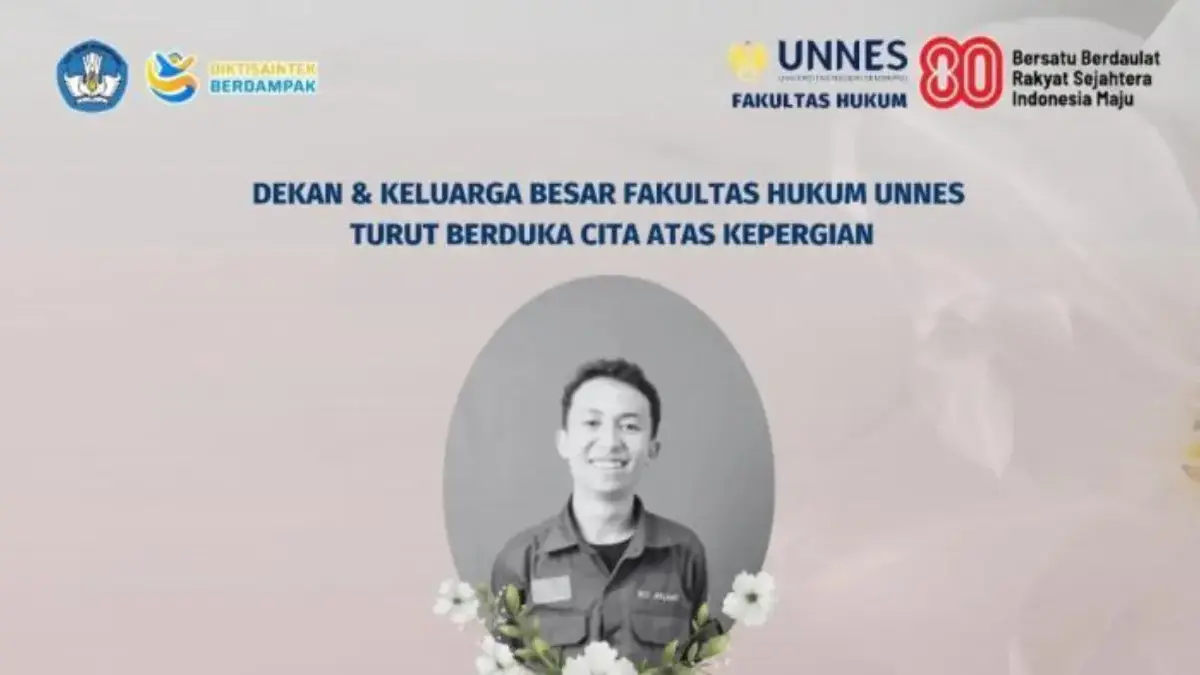 Ucapan duka cita atas meninggalnya mahasiswa FH Unnes Iko Juliant Junior yang diunggah di media sosial Instagr
