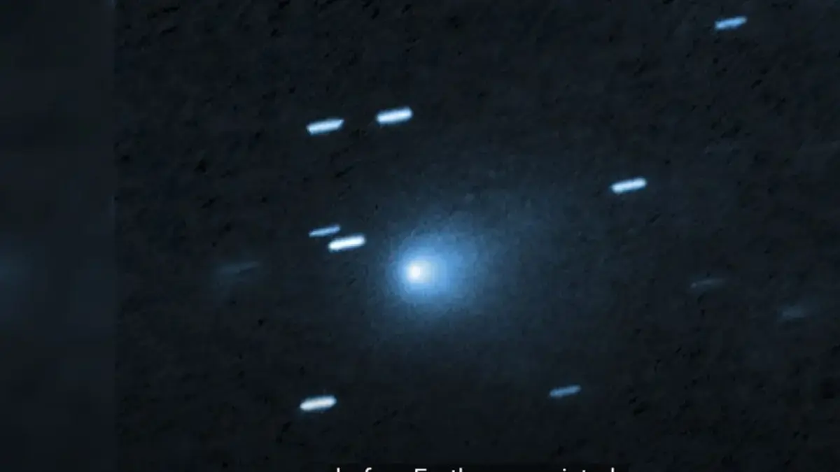 Comet 3I/ATLAS yang terekam Teleskop Hubble. (YouTube/NASA Goddard)