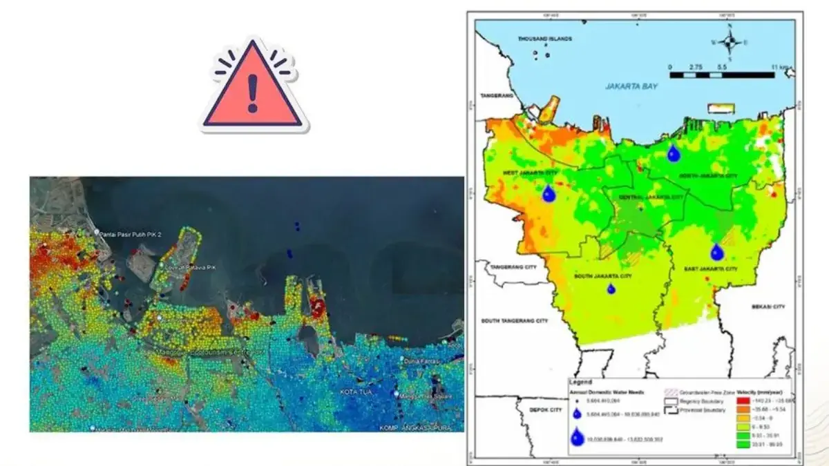 BRIN memantau penurunan tanah di Jakarta. (Dok. BRIN)