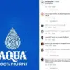 Akun Instagram Aqua diserbu warganet yang kecewa karena air yang dihasilkan berasal dari sumur bor. (Foto: tan