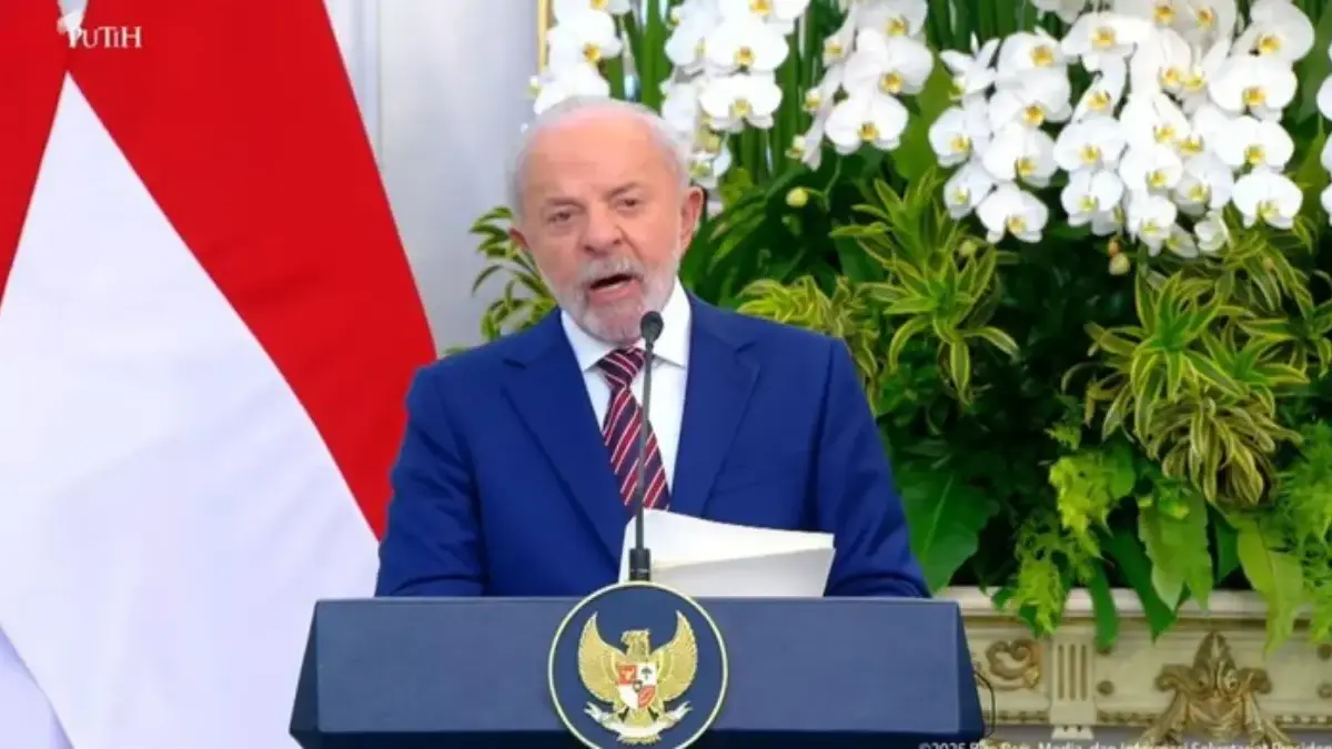 Presiden Brazil: Dunia Berkembang Punya Utang Sejarah kepada Indonesia atas Lahirnya KAA di Bandung Presiden Brasil Luiz Inácio Lula da Silva. (dok. YouTube Setpres)