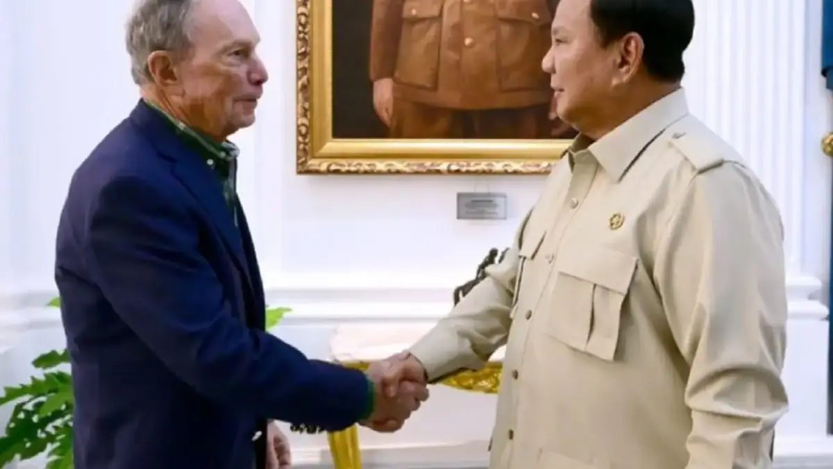 Prabowo-Michael Bloomberg Bahas Isu SDM, Pendidikan, Kesehatan dan Sanitasi hingga Singgung Konservasi Laut Presiden RI Prabowo Subianto (kanan) menerima kunjungan miliarder ternama, sekaligus pendiri Bloomberg L.P, Mi