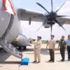 Presiden Prabowo Subianto serah terima pesawat A400M di Bandara Halim Perdanakusuma pada Senin (3/11/2025).