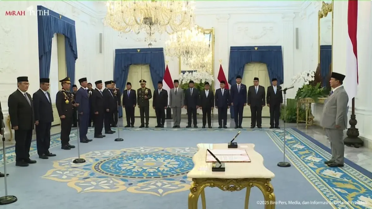 Presiden Prabowo Lantik Komisi Percepatan Reformasi Polri (Dok. Tangkapan layar )