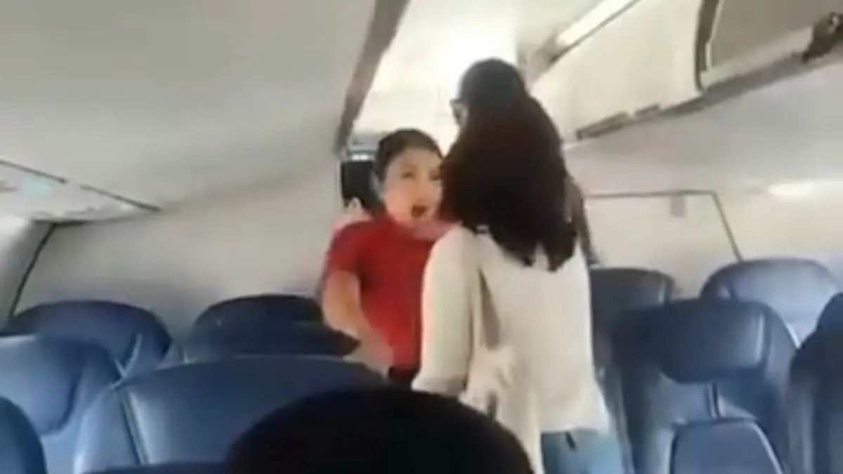 Polisi Tetapkan Anggota DPRD Sumatera Utara Megawati Zebua Tersangka Kasus Penganiayaan Terhadap Pramugari Tangkapan layar video momen Megawati Zebua diduga mencekik Lidya Christine.