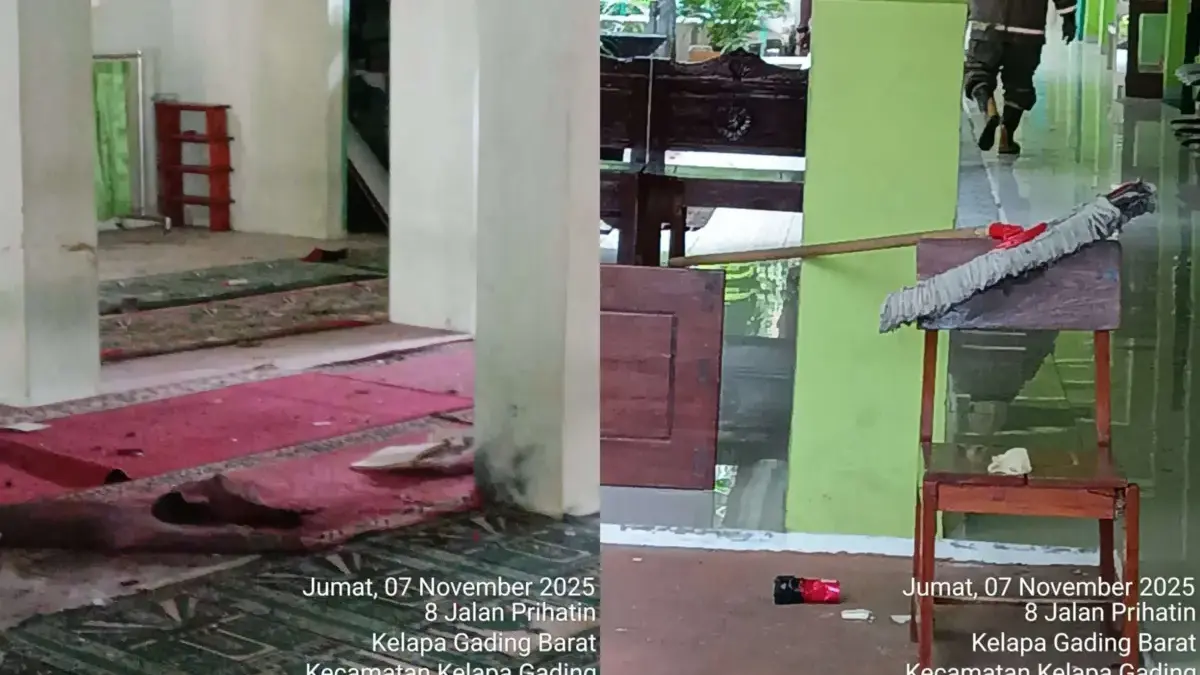 Kapolri: Tidak Ada Korban Meninggal Dunia dalam Ledakan SMAN 72 Kelapa Gading Situasi ledakan di satu lokasi kejadian. (Foto: Dokumentasi Kodamar)