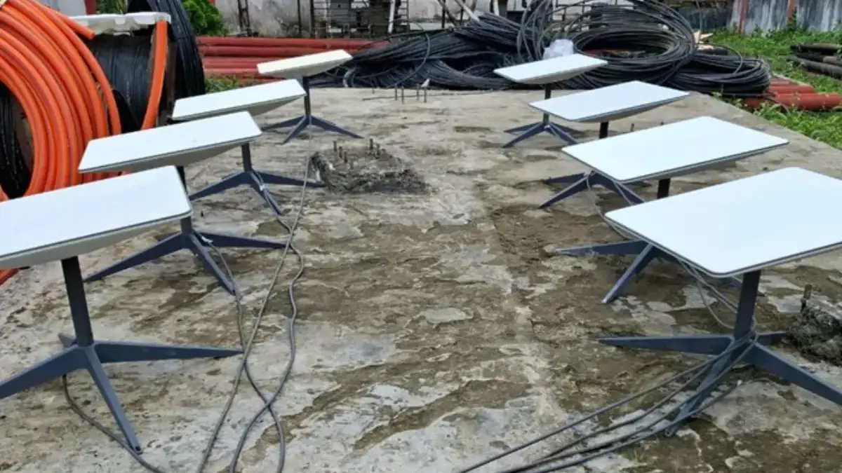 Sejumlah perangkat dan jaringan yang disiapkan oleh Telkomsat untuk mendukung pemulihan konektivitas terdampa