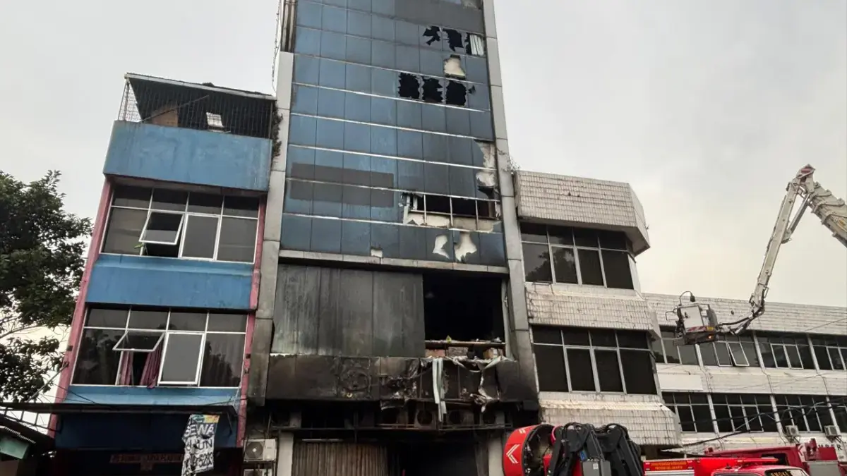 Kebakaram Gedung Terra Drone di kawasan Cempaka Baru, Kemayoran, Jakarta Pusat. (Foto/istimewa)