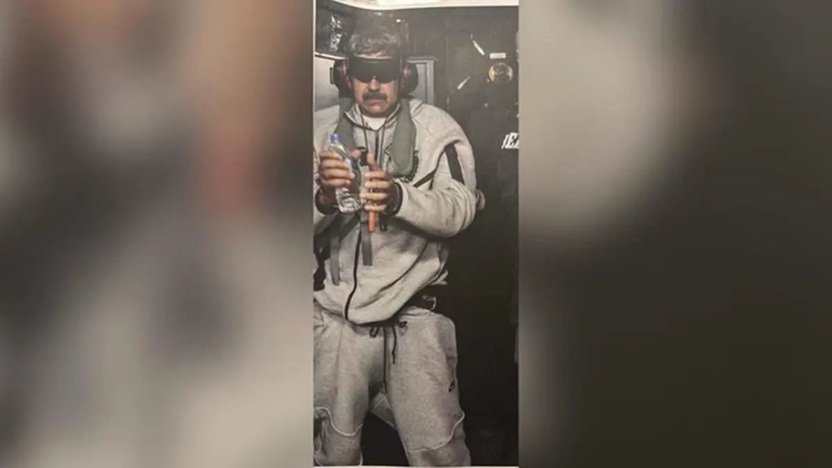 Foto yang diunggah oleh Presiden AS Donald Trump yang menunjukkan Nicolas Maduro di atas kapal USS Iwo Jima.(D