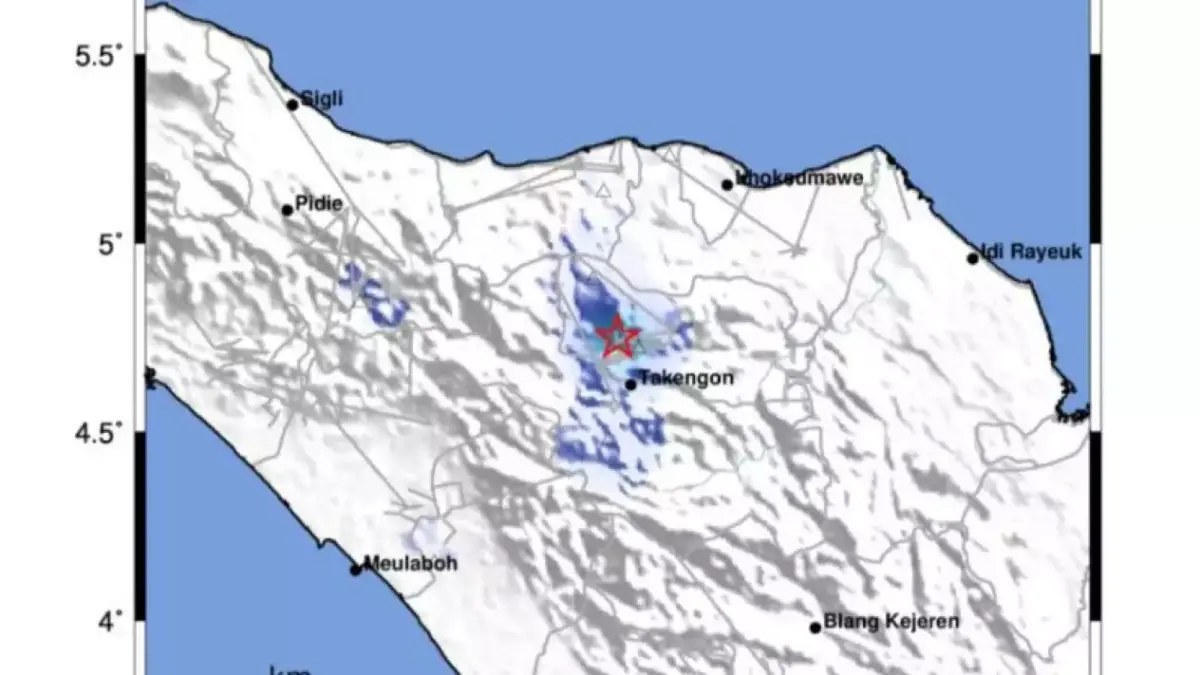 Gempa di Bener Meriah, Aceh. (Dok. BMKG)