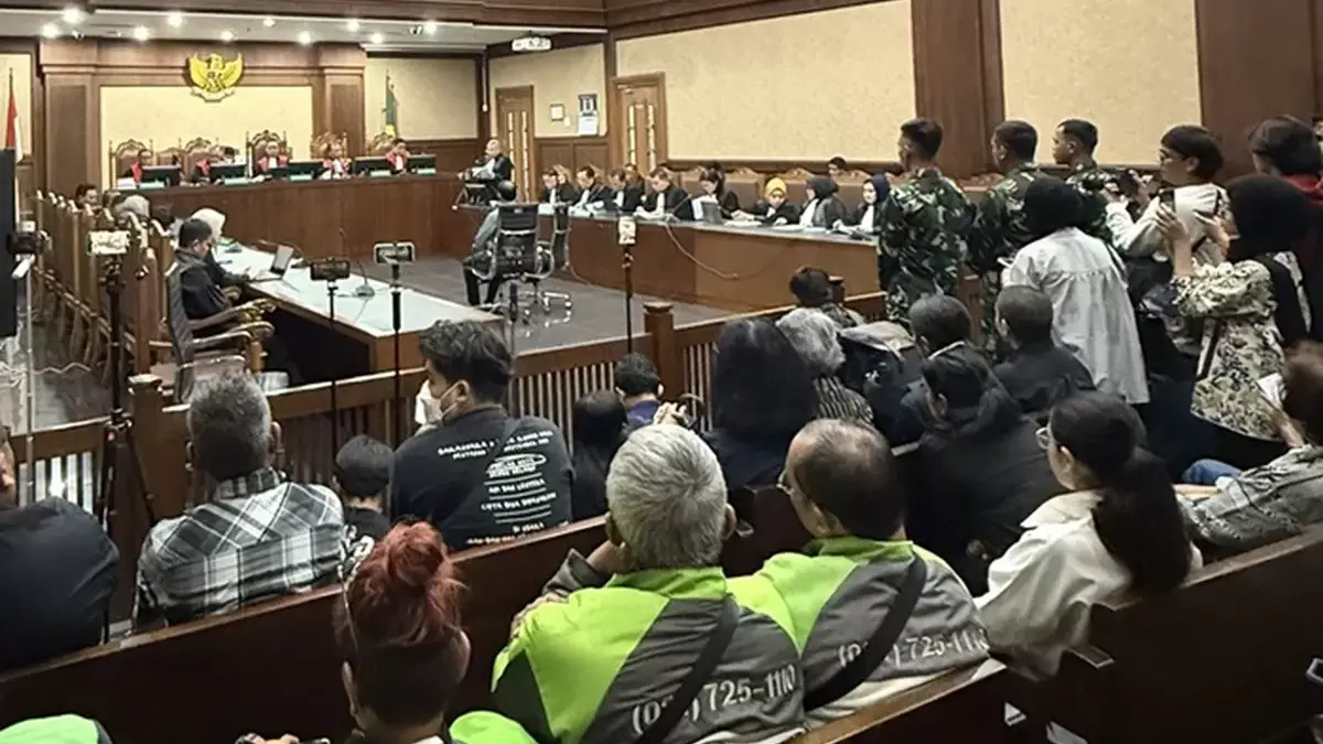 Suasana sidang kasuskKorupsi chromebook Nadiem Makarim