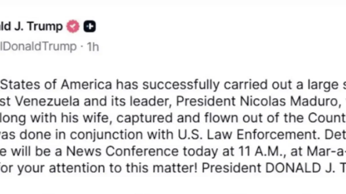 Tangkapan layar platform Truth Social