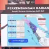 Kepala Pusat Data, Informasi, dan Komunikasi Kebencanaan BNPB, Abdul Muhari saat menyampaikan paparan dalam ko