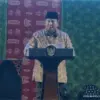 Presiden Prabowo Subianto saat menyampaikan sambutan dalam Perayaan Natal Nasional 2025, Jakarta, Senin (5/1/2
