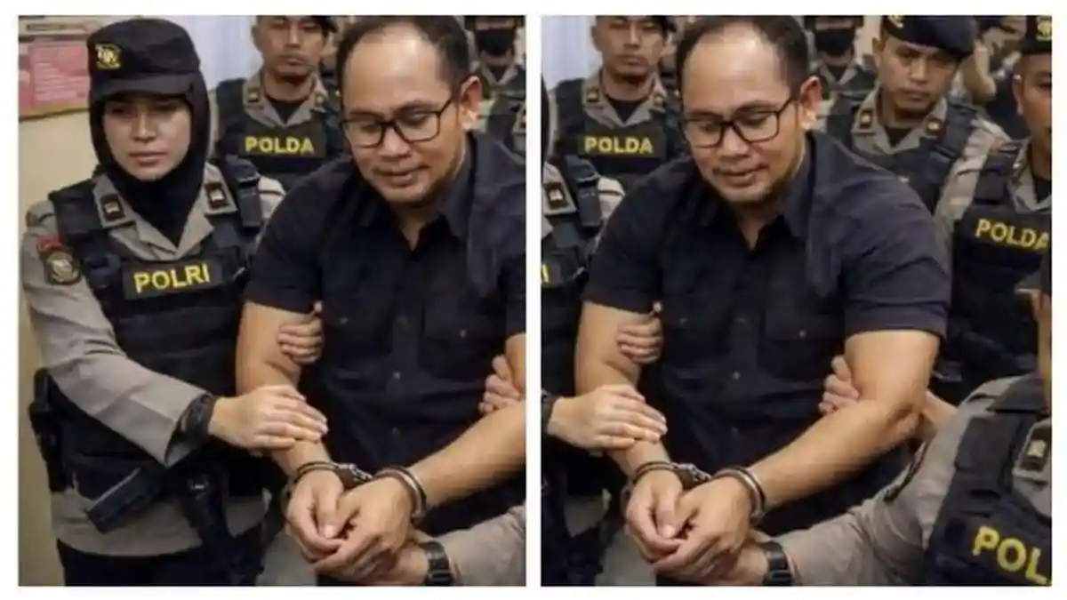 Penampakan detik-detik Kepala Satuan Reserse Narkoba (Kasat Resnarkoba) Polres Bima Kota, AKP M, diamankan ole