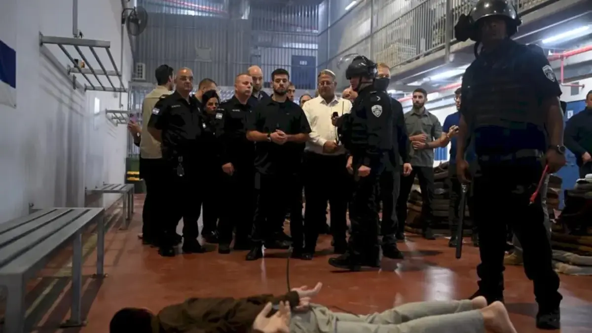 Itamar Ben-Gvir di Penjara Israel kunjungi tahanan Palestina