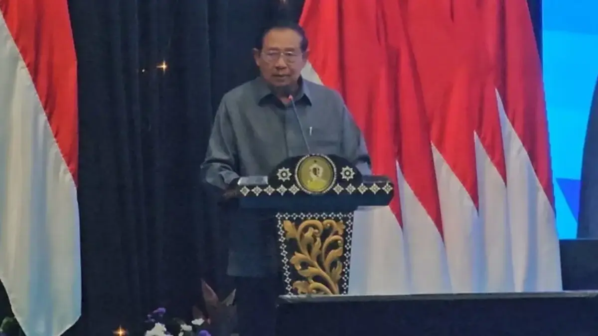 Presiden ke-6 RI Susilo Bambang Yudhoyono (SBY) jadi pembicara dalam kuliah umum di Lemhannas terkait kondisi